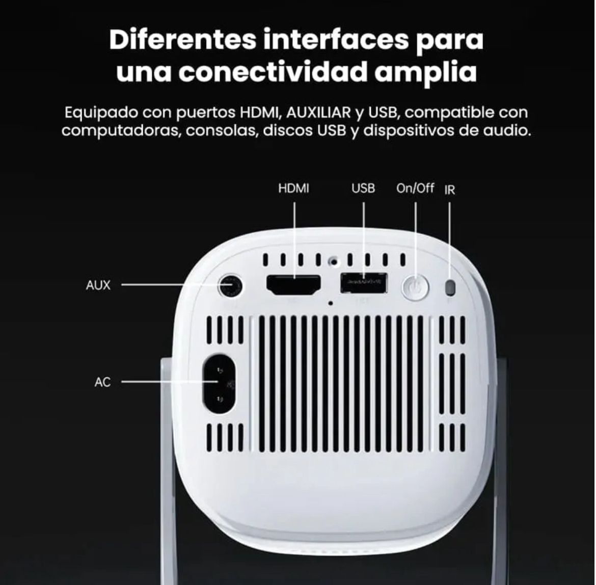 Proyector Inteligente Con Videojuegos S40 Max + 2 Mandos Gamer